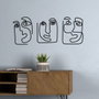 Wallity Abbiocco Escultura de pared de metal negra